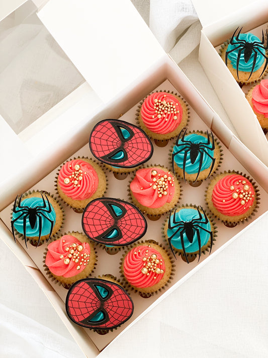 Spider man mini cupcakes